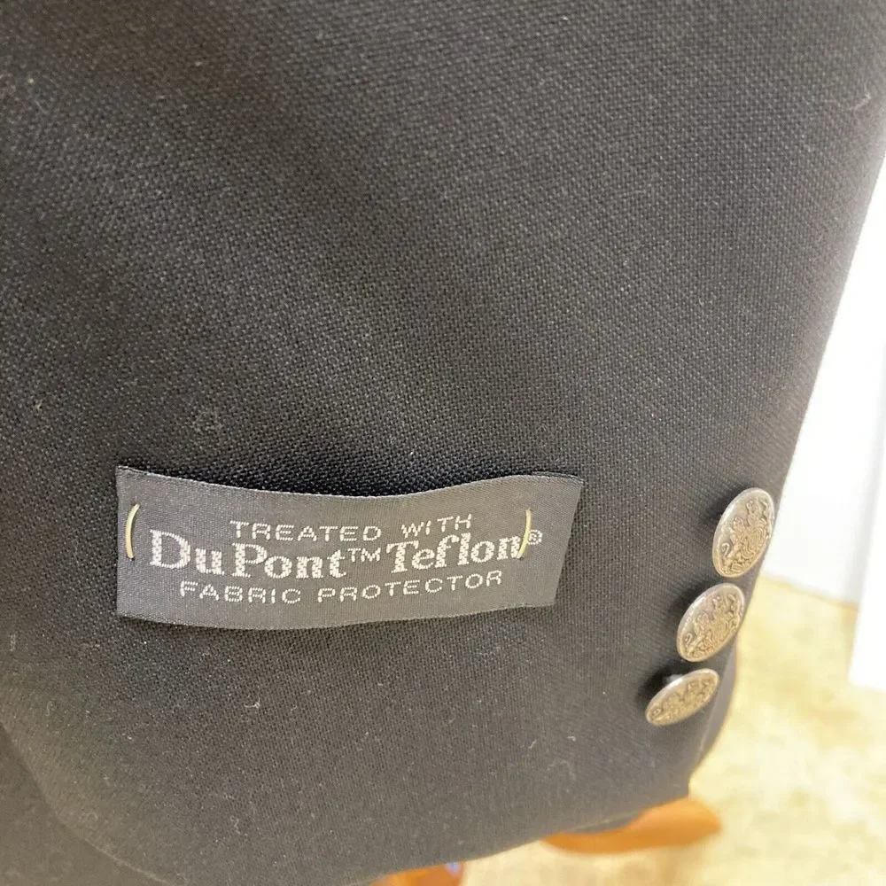 NWT Wall Street Collection Blazer‎ Jacket 44L  Wool Blend Teflon Coated DuPont